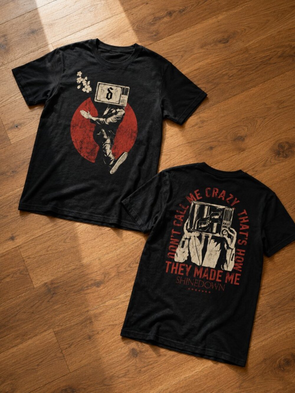 Shinedown Dance Kid Dance Act II 2026 Tour Tv Head They Made Me Shinedown Tee